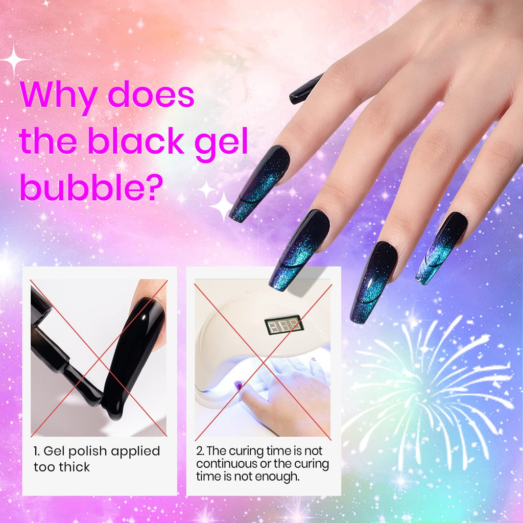 SUPWEE Cat Eye Gel Polish with Magnet – 12-Color Galaxy 9D Cateye Kit, 7ml, Soak Off UV/LED