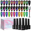 SUPWEE Cat Eye Gel Polish with Magnet – 12-Color Galaxy 9D Cateye Kit, 7ml, Soak Off UV/LED