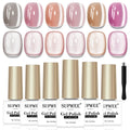SUPWEE Cat Eye Gel Nail Polish Set – 6 Magnetic Colors, UV Lamp Cured