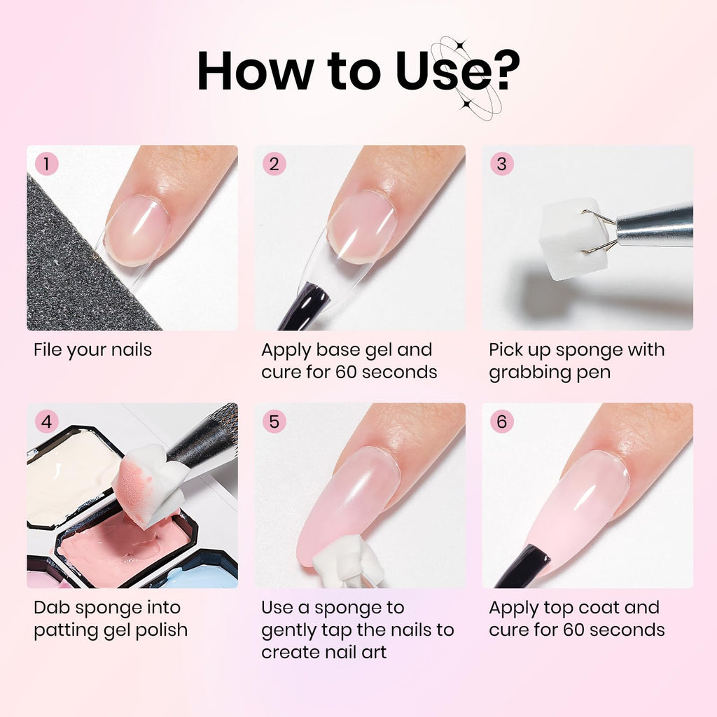SUPWEE Ombre Gel Nail Polish Kit – 12-Color Gradient Set with Sponges & Tools
