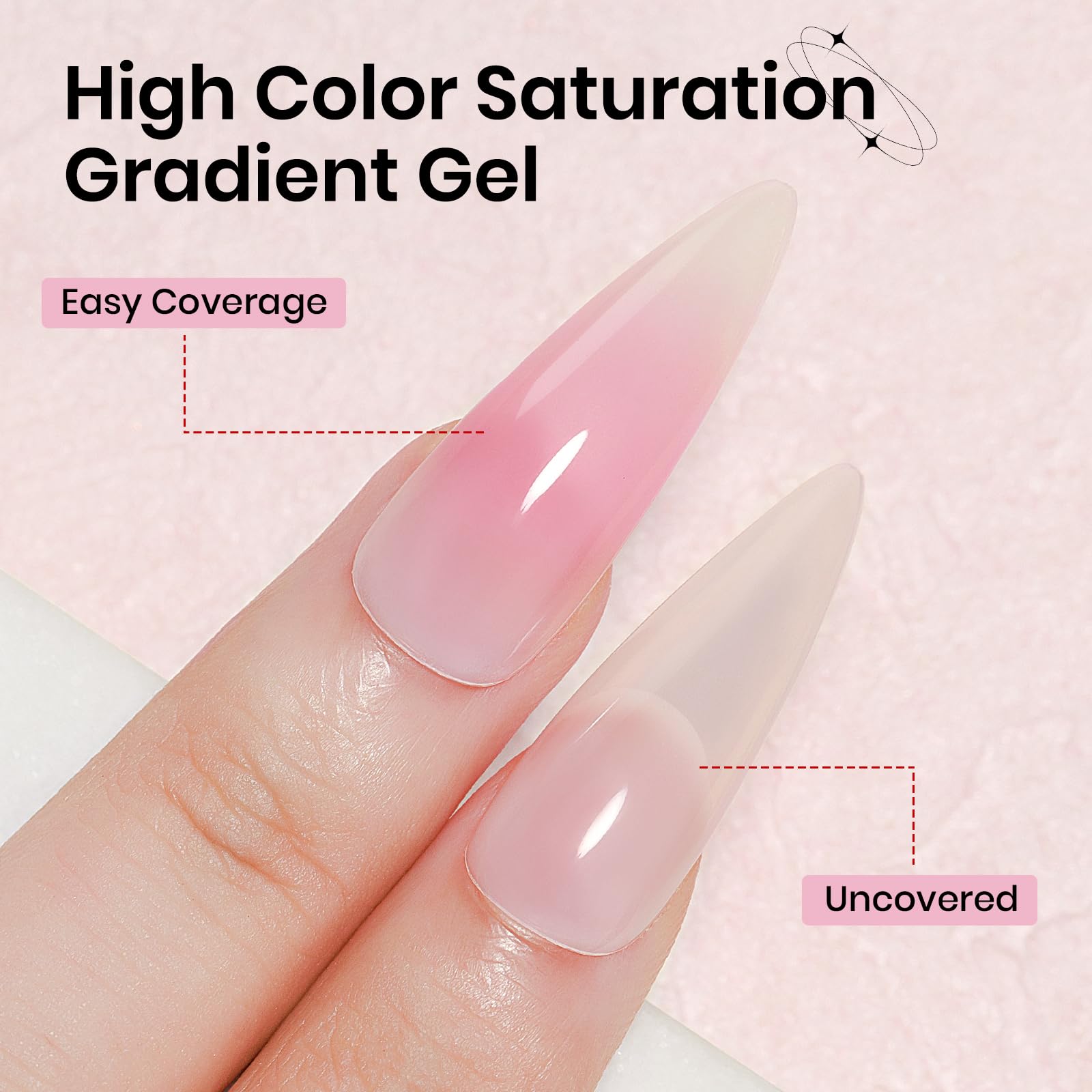 SUPWEE Ombre Gel Nail Polish Kit – 12-Color Gradient Set with Sponges & Tools
