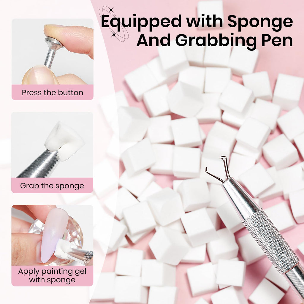 SUPWEE Ombre Gel Nail Polish Kit – 12-Color Gradient Set with Sponges & Tools