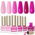 SUPWEE Hot Pink Nail Polish Set – Quick-Dry, High-Gloss Neon Pink Collection for Spring & Summer