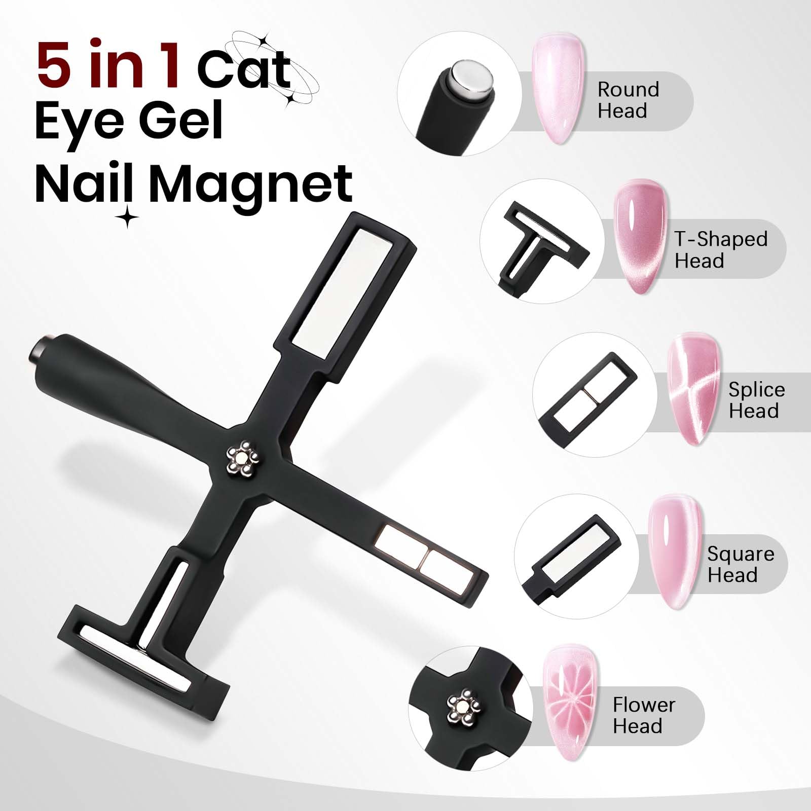 SUPWEE Cat Eye Magnet Kit – 4-Piece Nail Art Set for Cat Eye Gel Polish