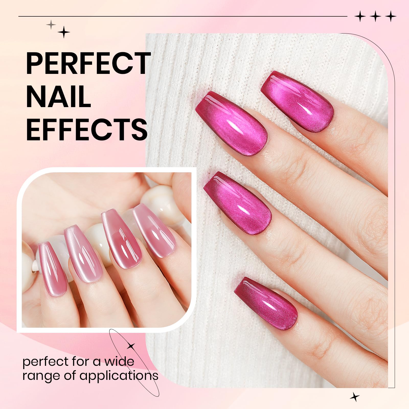 SUPWEE 12 Colors Magnetic Cat Eye Gel Polish Moonlight – Soak Off UV Nail Kit