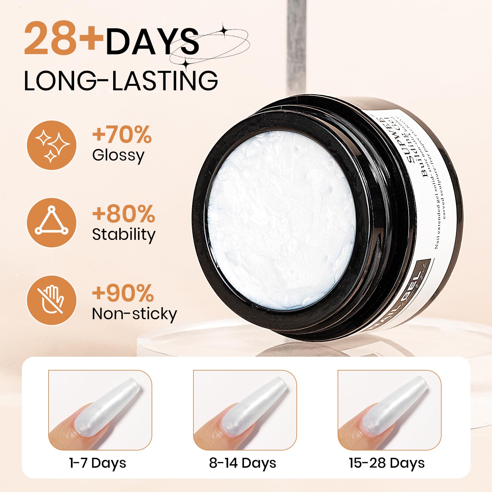 SUPWEE 3D Gel Nail Art Kit — Non-Stick Builder Gels for Extensions, Carving & DIY