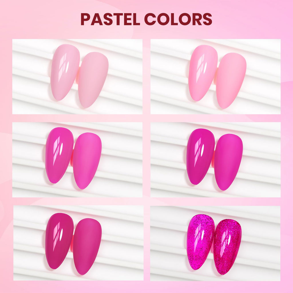 SUPWEE Hot Pink Nail Polish Set – Quick-Dry, High-Gloss Neon Pink Collection for Spring & Summer