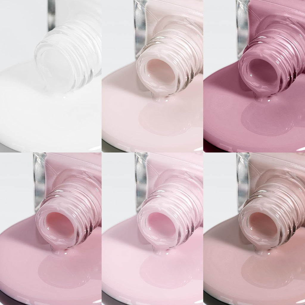 SUPWEE Nude Nail Polish Set – 6 Quick-Dry Neutral Colors for Elegant Manicures