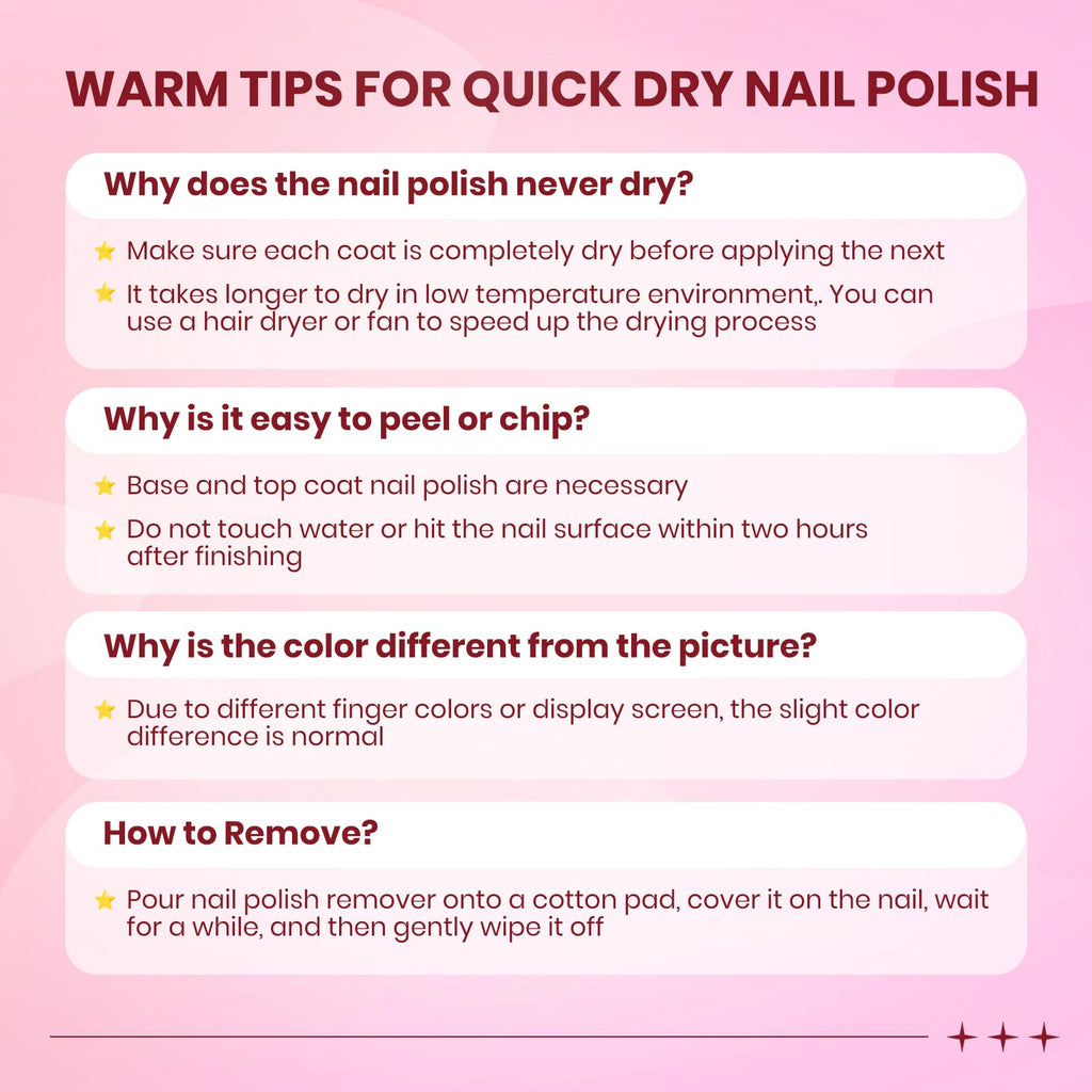 SUPWEE Hot Pink Nail Polish Set – Quick-Dry, High-Gloss Neon Pink Collection for Spring & Summer