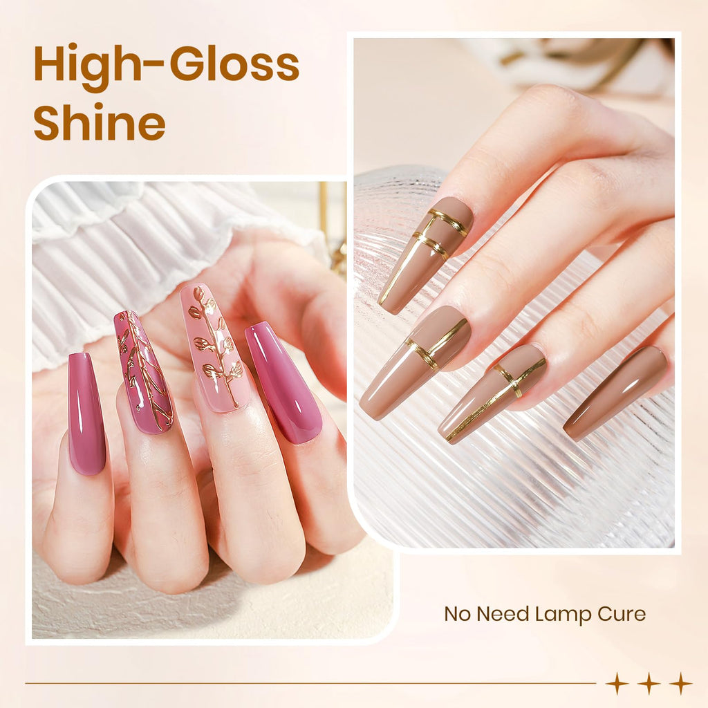 SUPWEE Quick-Dry Fall Winter Nail Polish Set | Fast Air-Dry Non-Gel Lacquer for Home or Salon