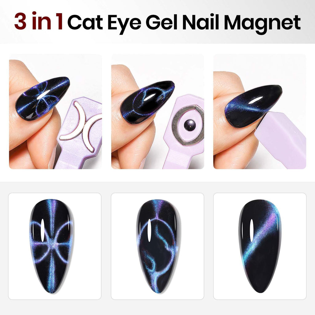 SUPWEE Cat Eye Magnet Kit – 4-Piece Nail Art Set for Cat Eye Gel Polish