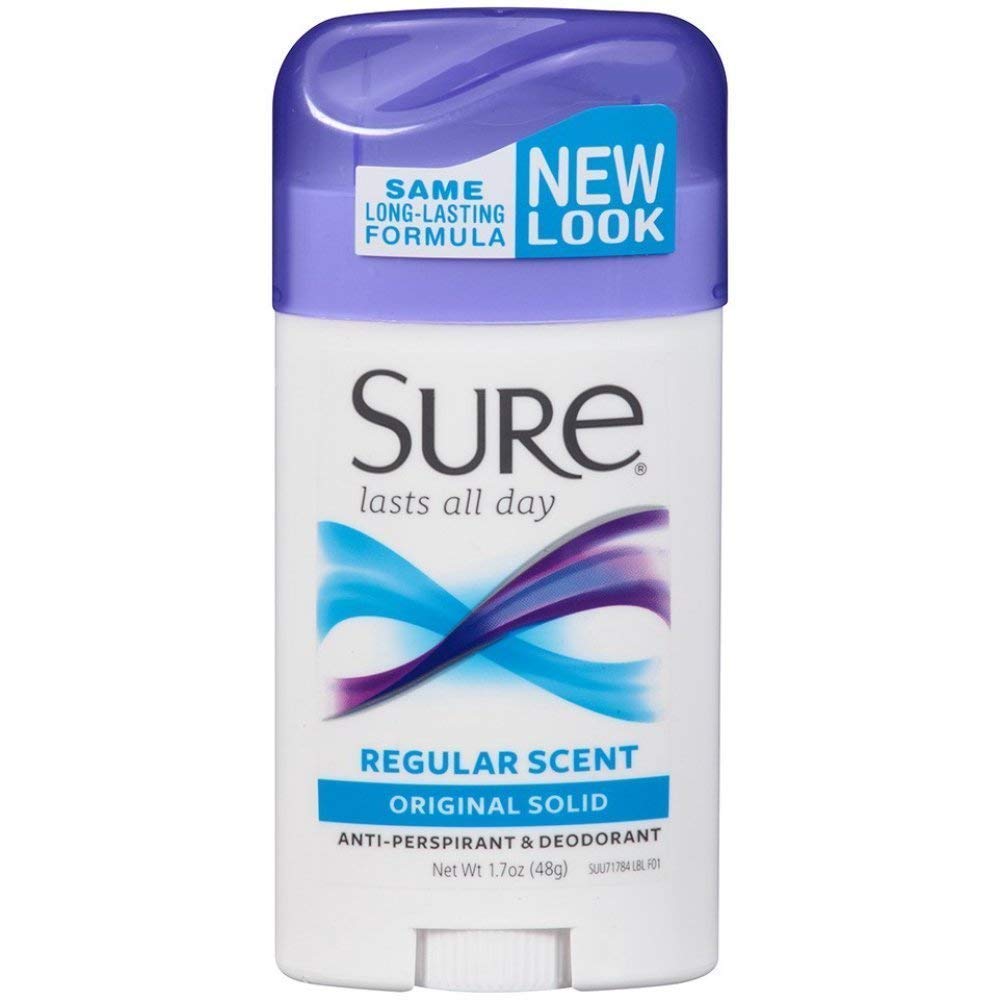 Sure Anti-Perspirant Deodorant Original Solid Regular Scent — 4-Pack, 1.7 oz Each