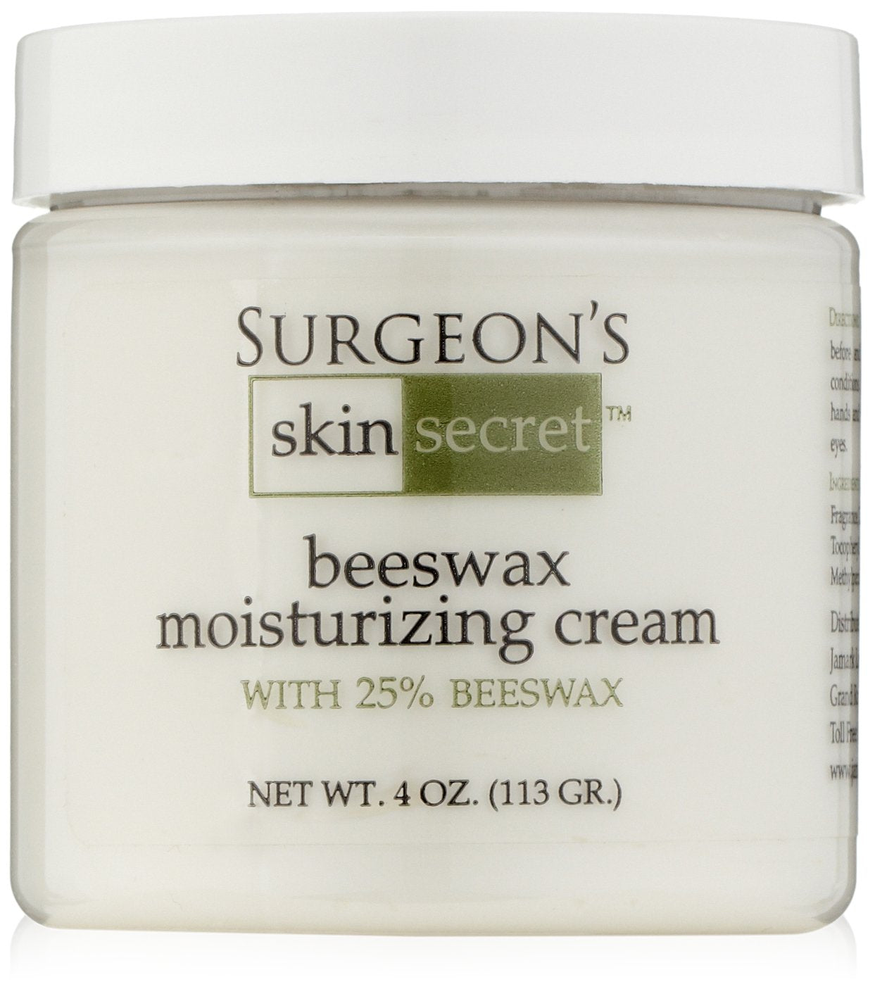 Surgeon's Skin Secret Beeswax Cream 4oz – Original Light Lavender
