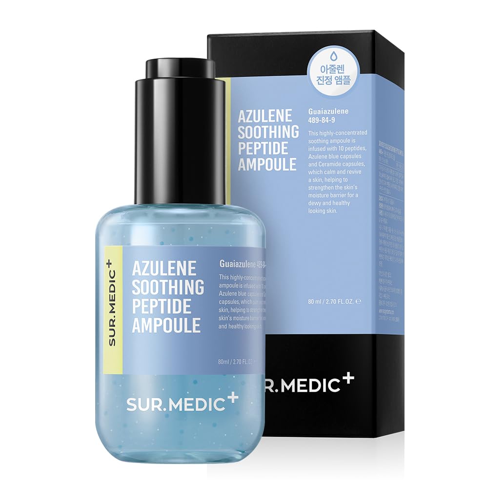 SUR.MEDIC+ AZULENE Moisturizing Soothing Ampoule | Hydrating Calming Facial Serum 80ml