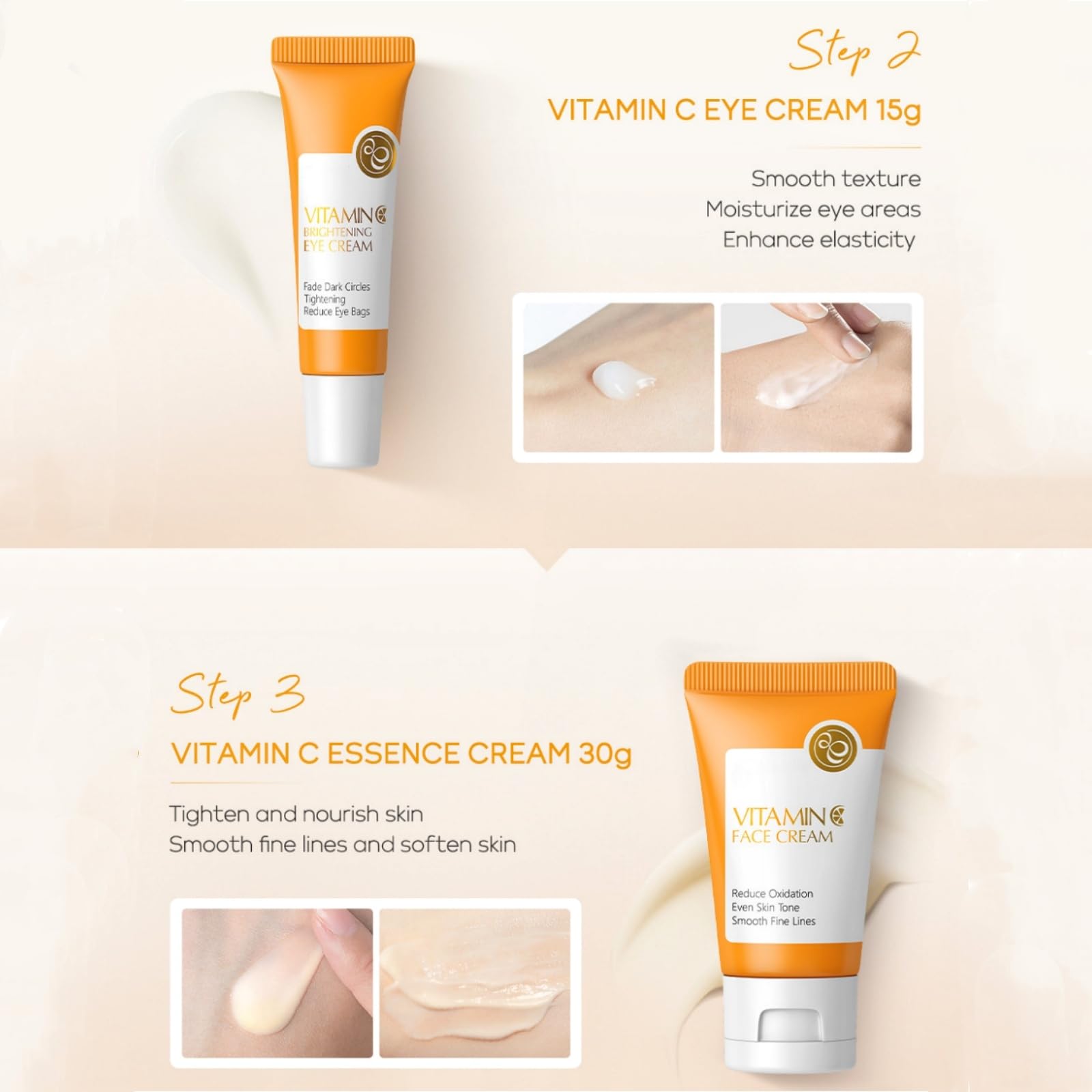 SURORAIN Vitamin C Skincare Set – 3-Piece Travel Size Gift for Teens