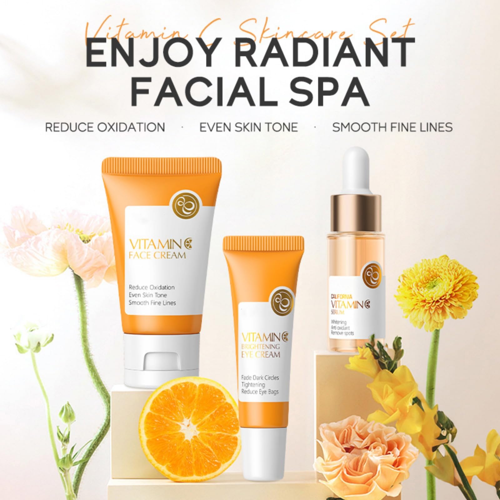 SURORAIN Vitamin C Skincare Set – 3-Piece Travel Size Gift for Teens