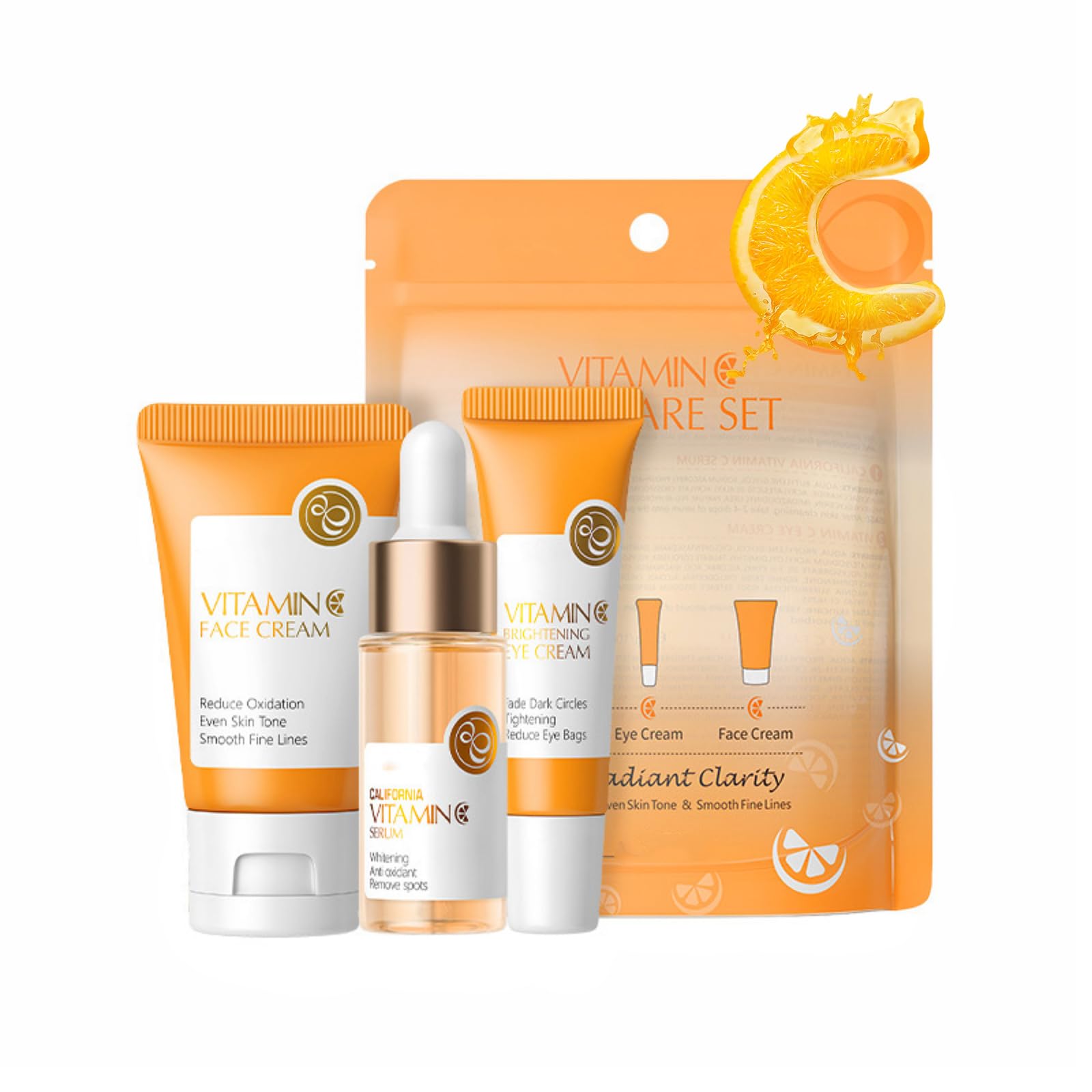 SURORAIN Vitamin C Skincare Set – 3-Piece Travel Size Gift for Teens