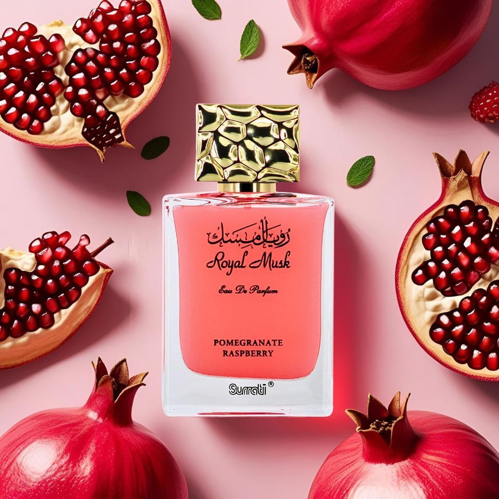 Surrati Royal Musk Pomegranate Raspberry EDP for Women – 100 ml | Long-Lasting Arabian Perfume