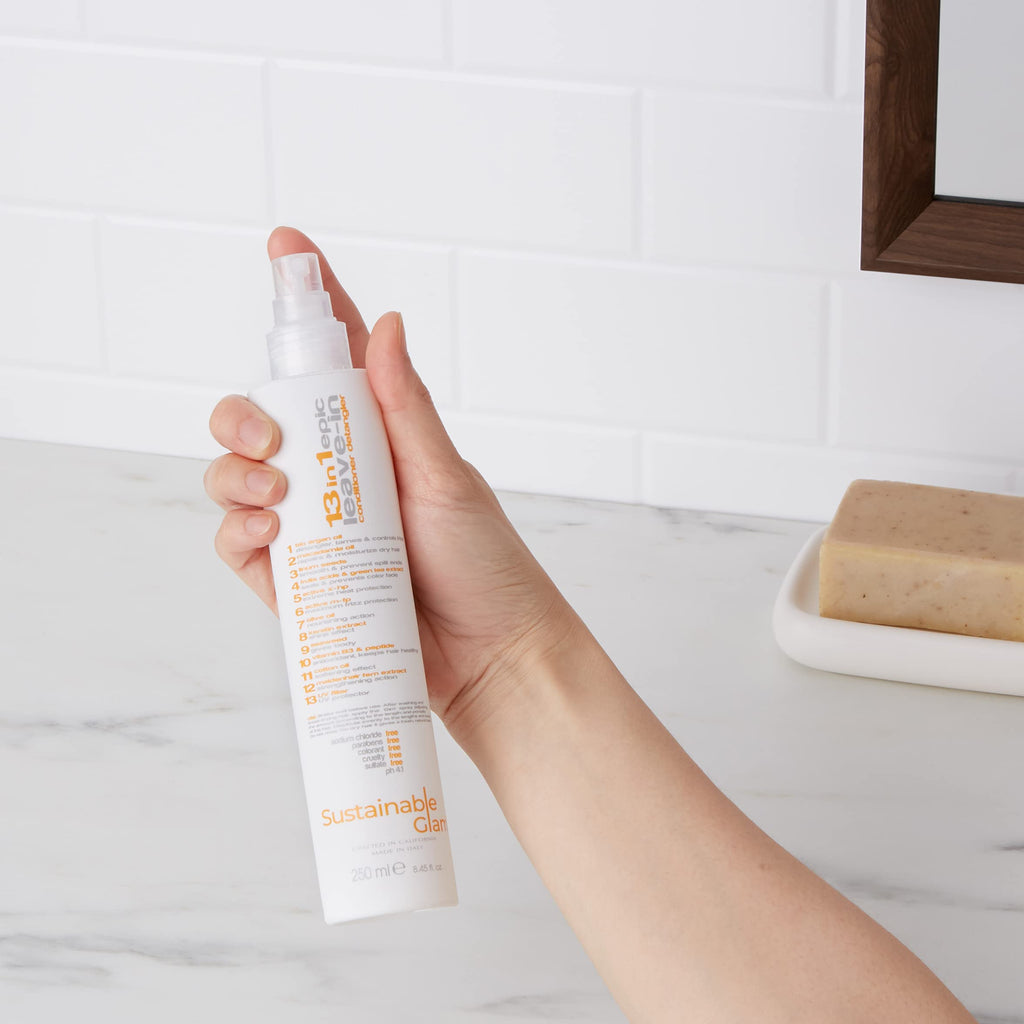 Sustainable Glam 13in1 Epic Leave-In Detangler Spray – Keratin, Argan & Macadamia Oil