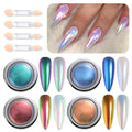 SUTOKAKA 4-Color Chameleon Chrome Nail Powder Kit – Aurora Mirror Nail Art