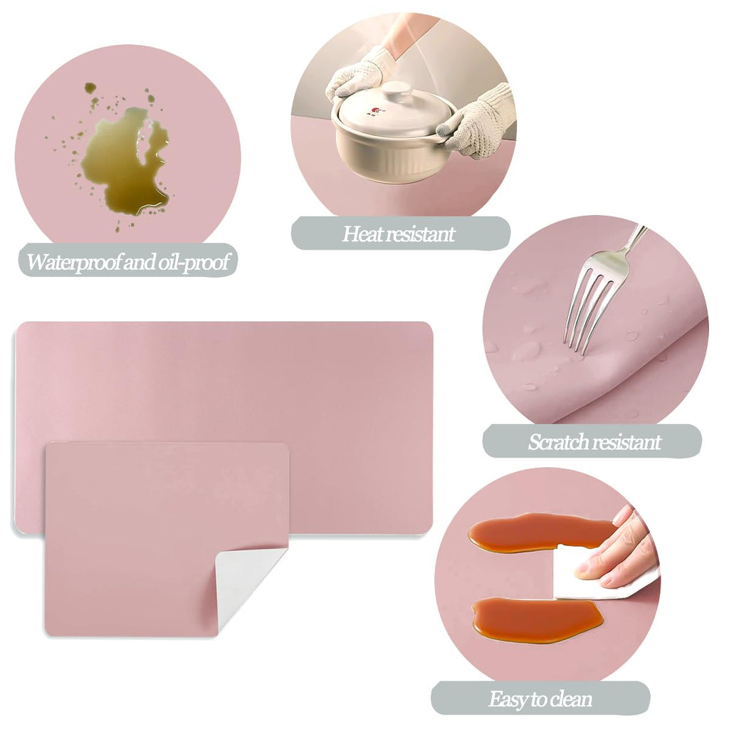 SUTOZMIWE Nail Art Table Mat – 2pc Nude Pink Foldable Desk Pads