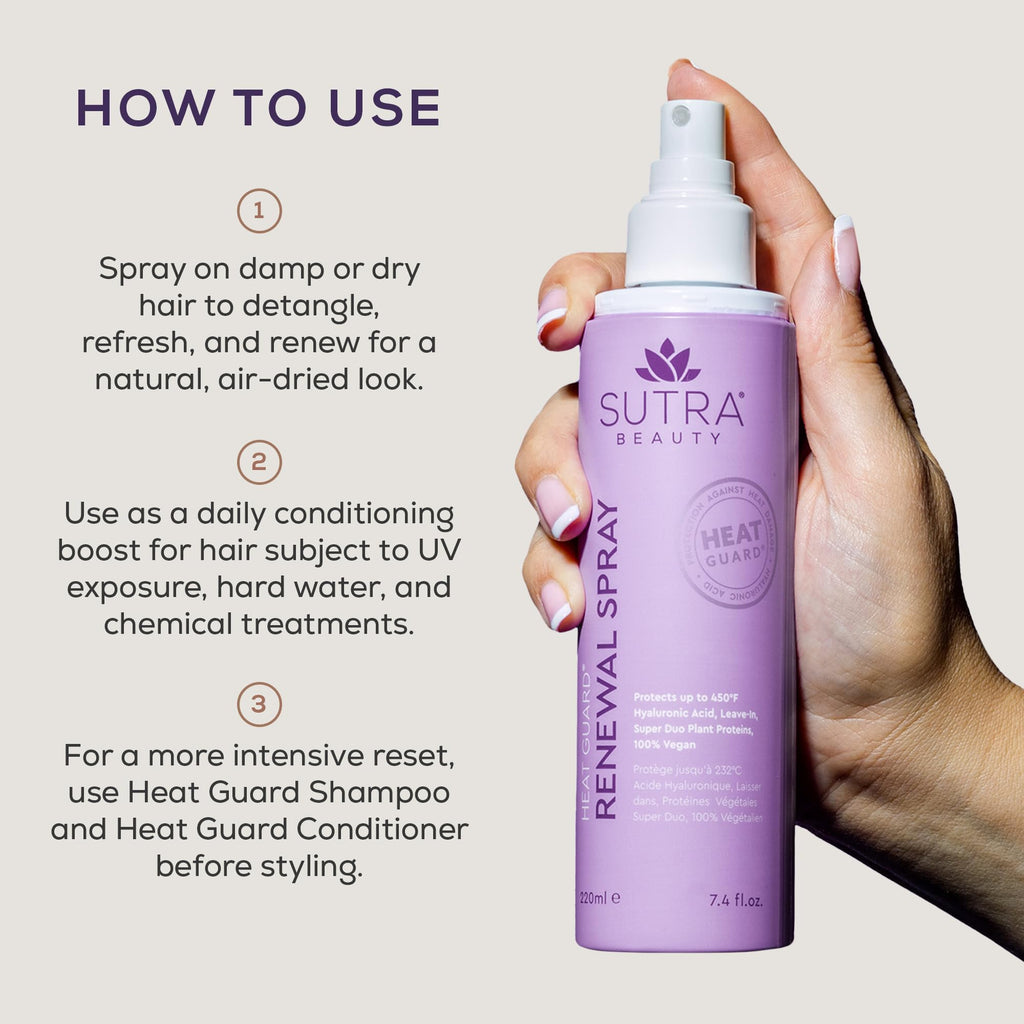 SUTRA Heat Guard Renewal Spray – Heat Protection, Hydration & Anti-Frizz