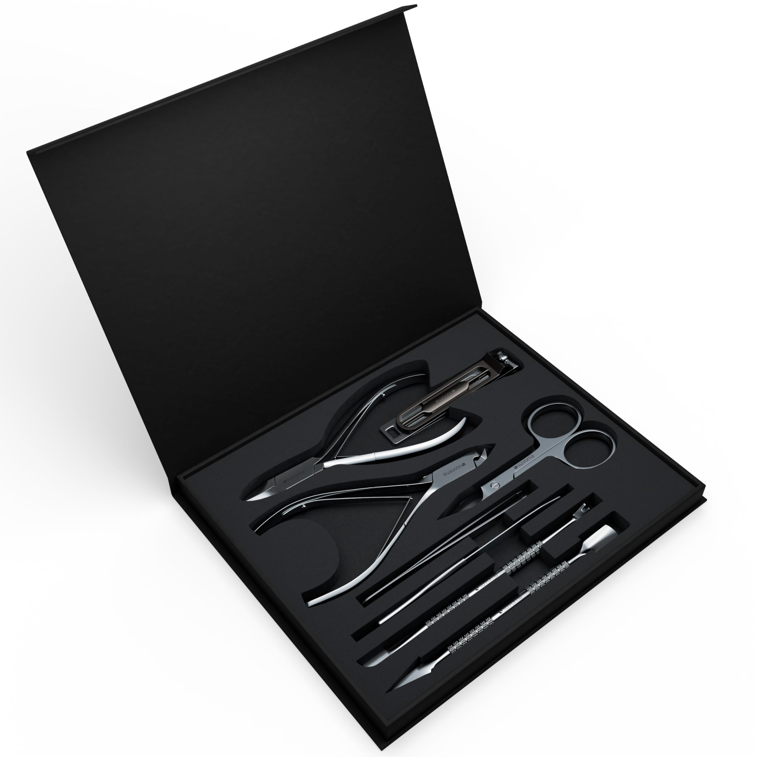 Suvorna 8-in-1 Manicure Pedicure Set | Japanese Stainless Steel, Travel Case