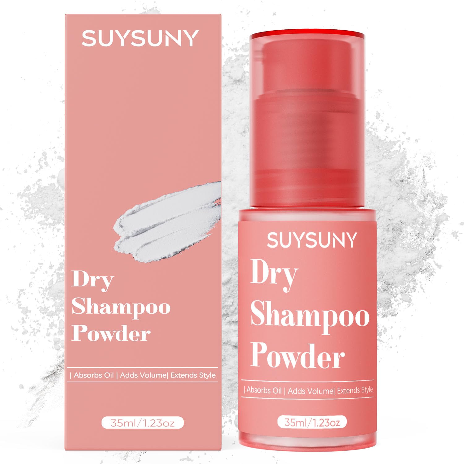 SUYSUNY Dry Shampoo Powder – Travel Size, Waterless, Non-Aerosol, Unscented