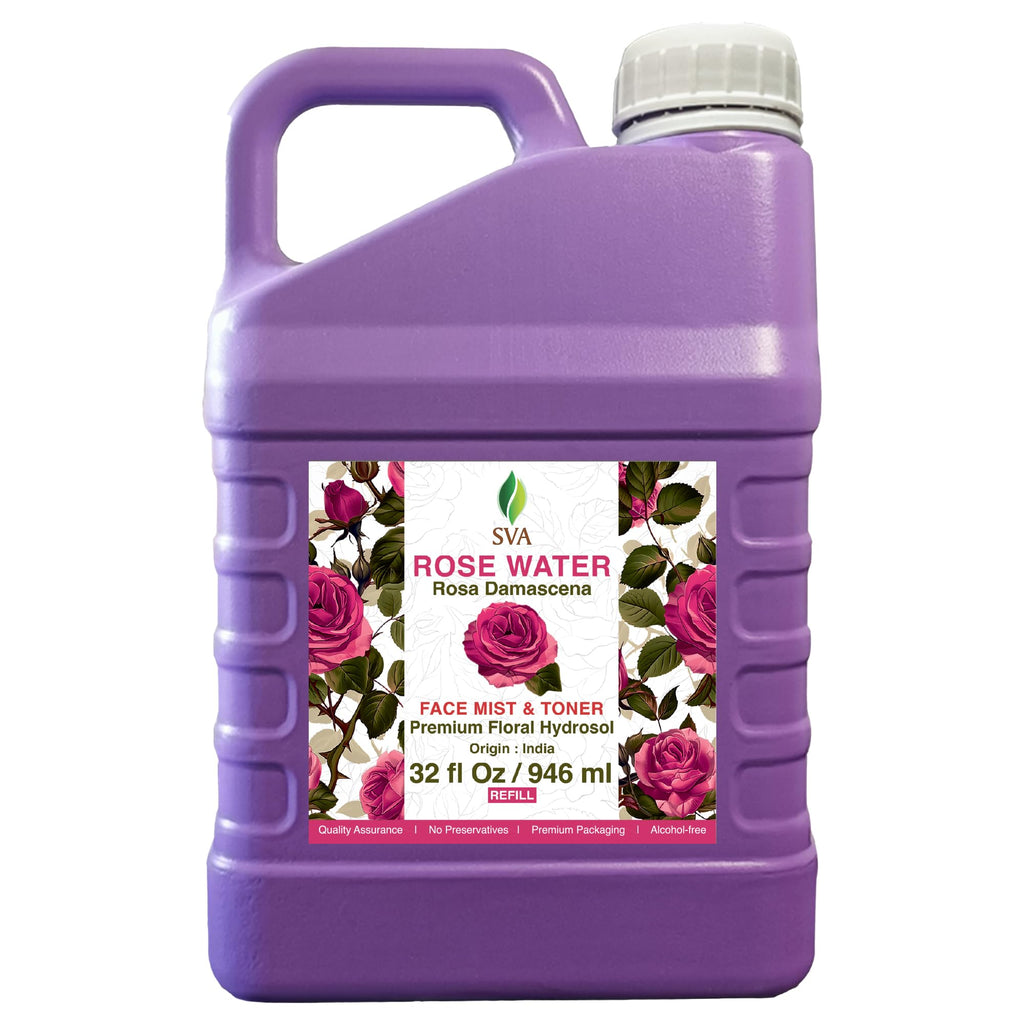 SVA Rose Water 32 oz by SVA ORGANICS | Hydrating Face Mist, Haircare & Aromatherapy