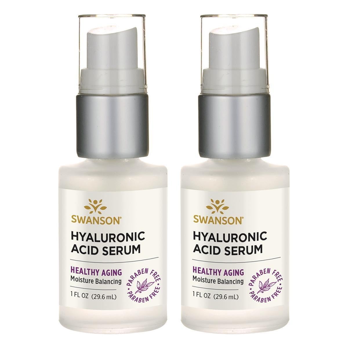 Swanson Hyaluronic Acid Serum 1 fl oz – 2 Pack | Hydration & Skin Support