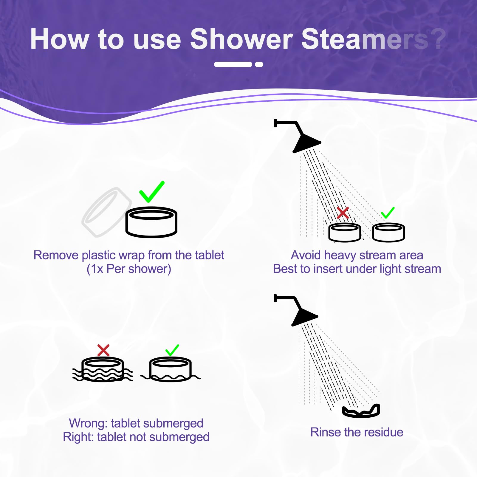 SWCANDY Lavender Shower Steamers – Aromatherapy 8-Pack for Travel, Relaxation & Home Spa