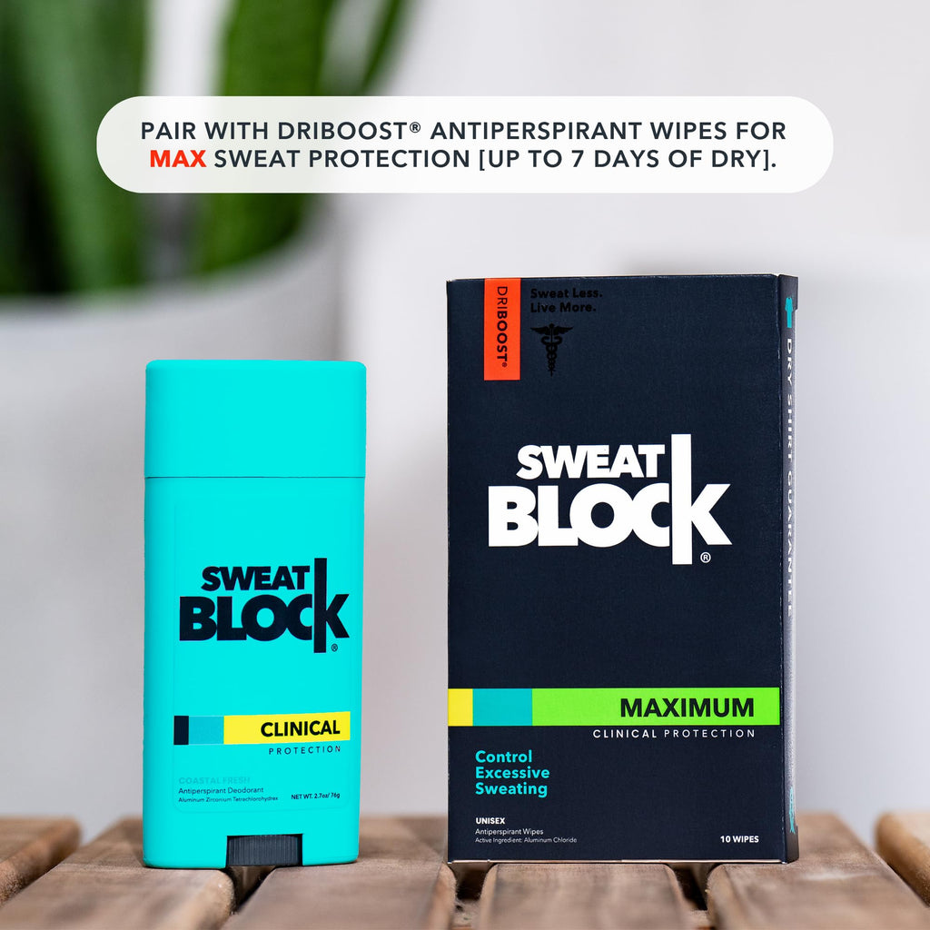 SweatBlock Deodorant Antiperspirant for Women & Men – 48 Hour Sweat & Odor Protection – Coastal Fresh