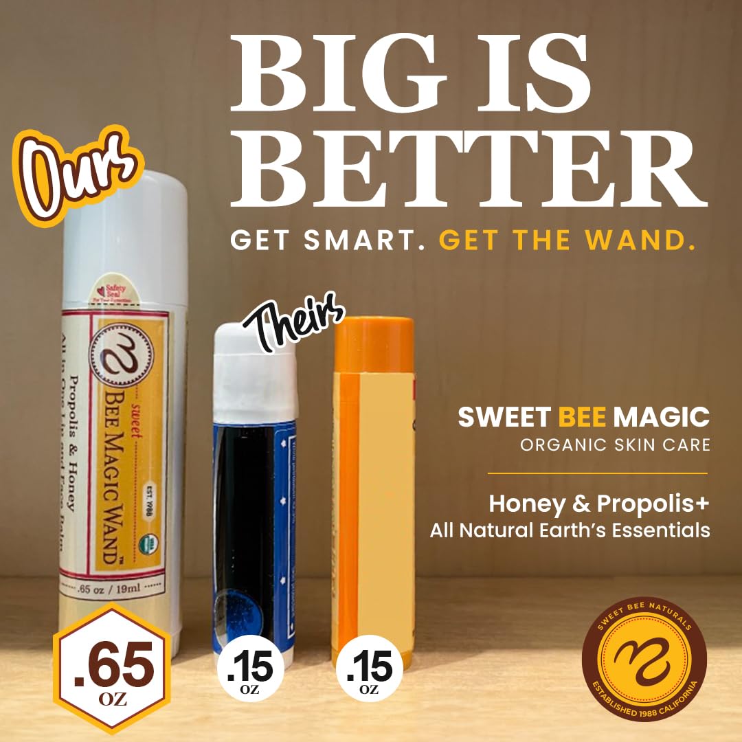 Sweet Bee Naturals Magic Wand – Organic Lip & Face Moisturizer (Pack of 2)