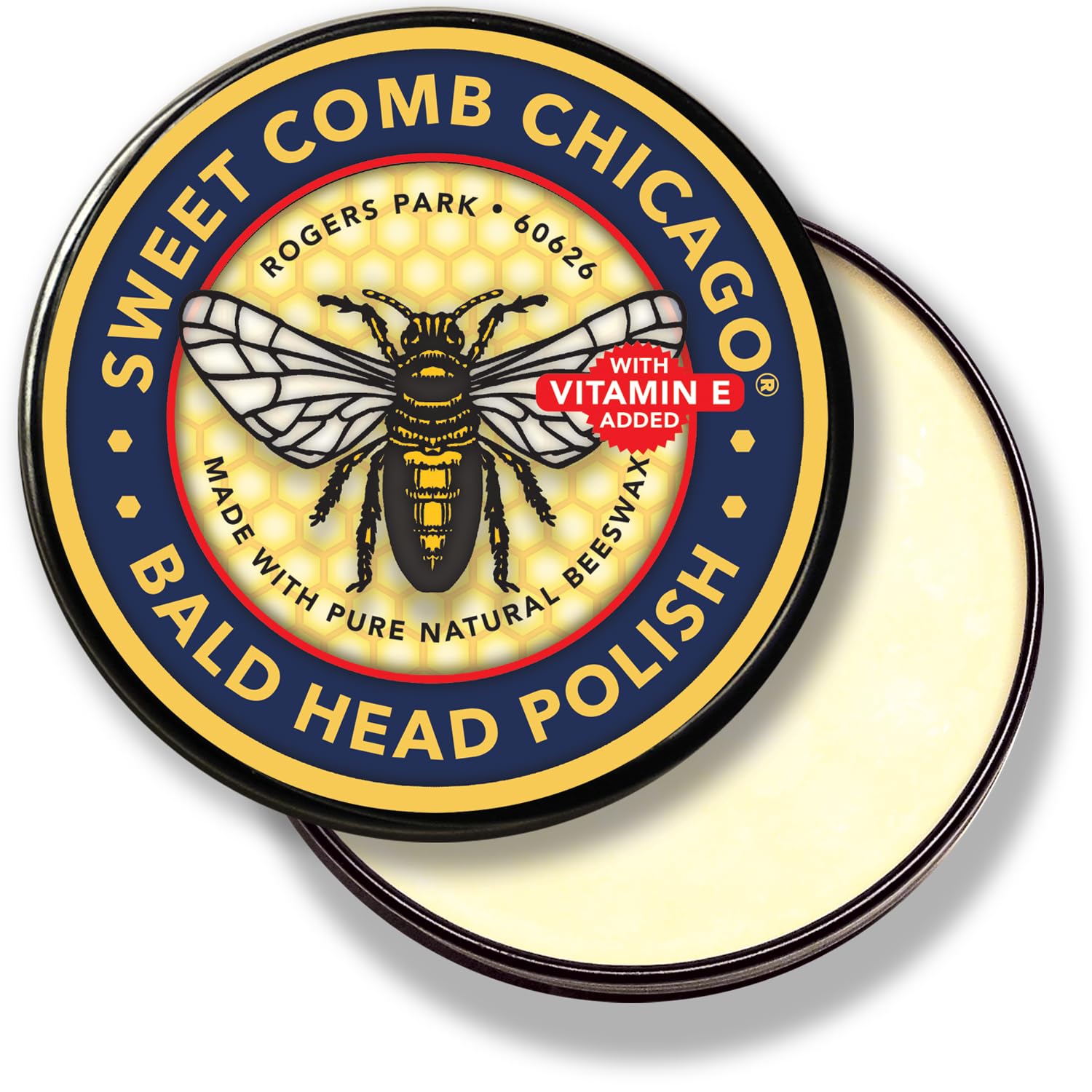 Sweet Comb Chicago Bald Head Polish – Men's Aftershave Polish & Bald Head Moisturizer (Travel Size 2 oz)