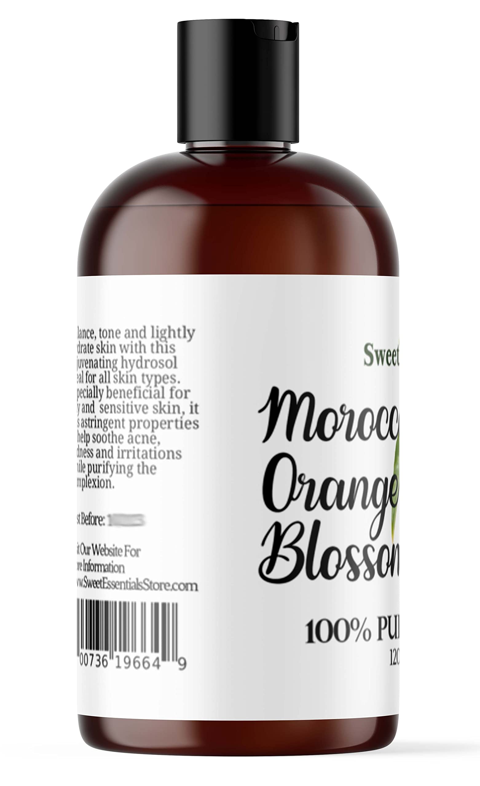 Sweet Essentials Premium Organic Moroccan Neroli Water – 4oz | Face & Neck Hydration