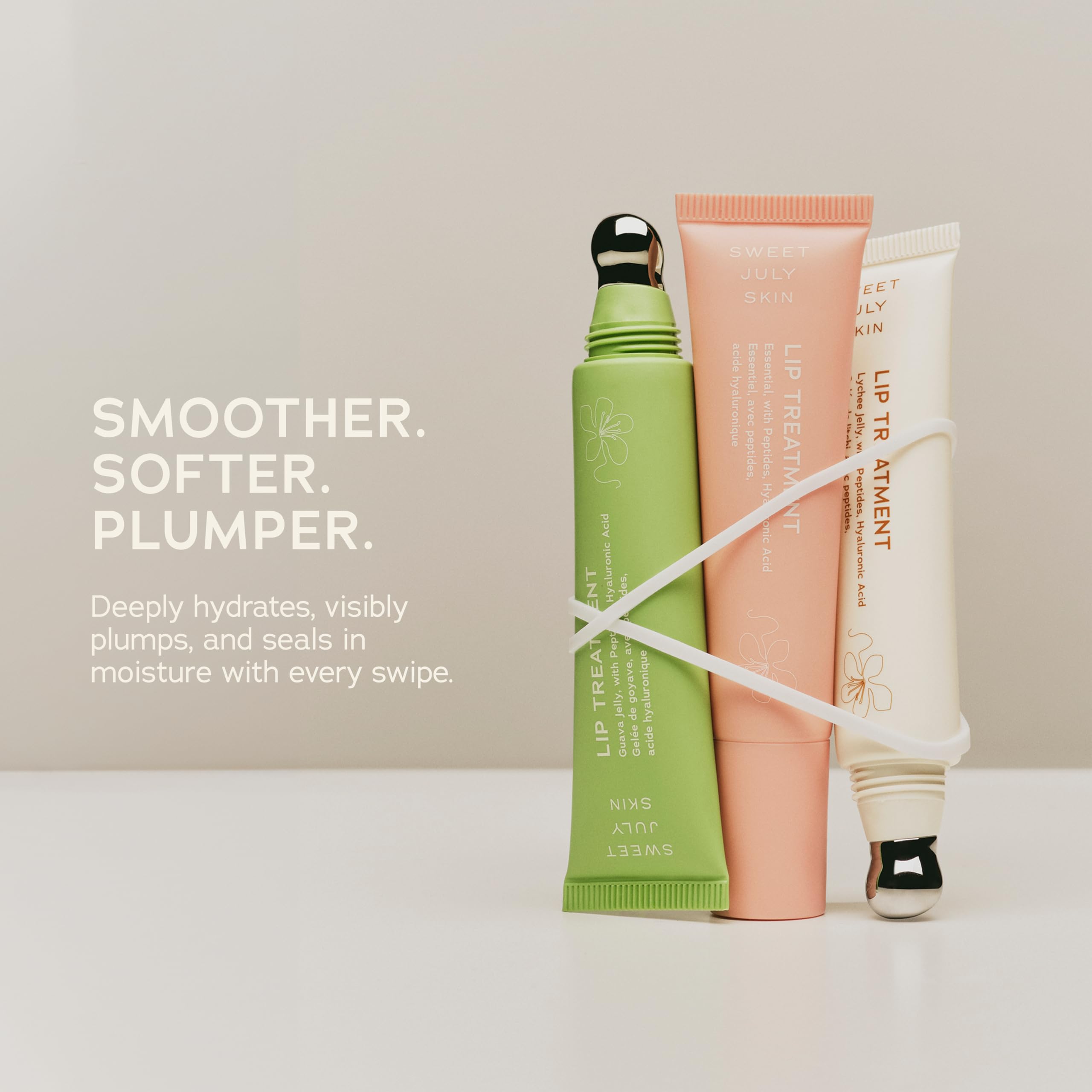 SWEET JULY SKIN Lip Treatment Hydrating Plumping Lip Balm with Lip Peptide Guava 0.5 oz