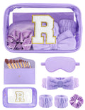 Sweet Lion Gift Sets for Women — Initial Makeup Bag + Brush Set & Purple Spa Kit