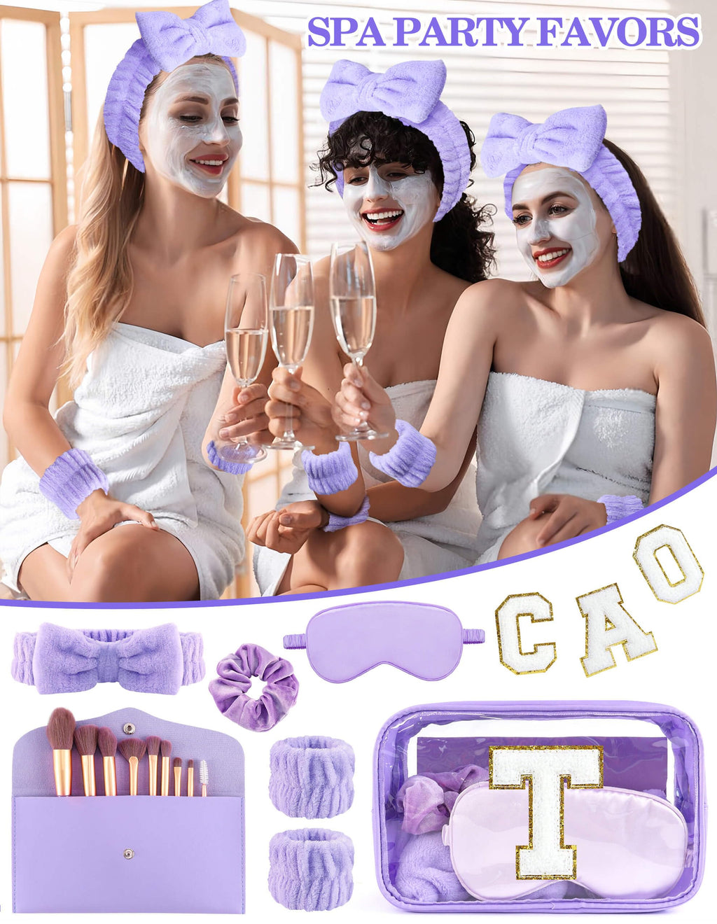 Sweet Lion Gift Sets for Women | Initial Makeup Bag & Brush Set