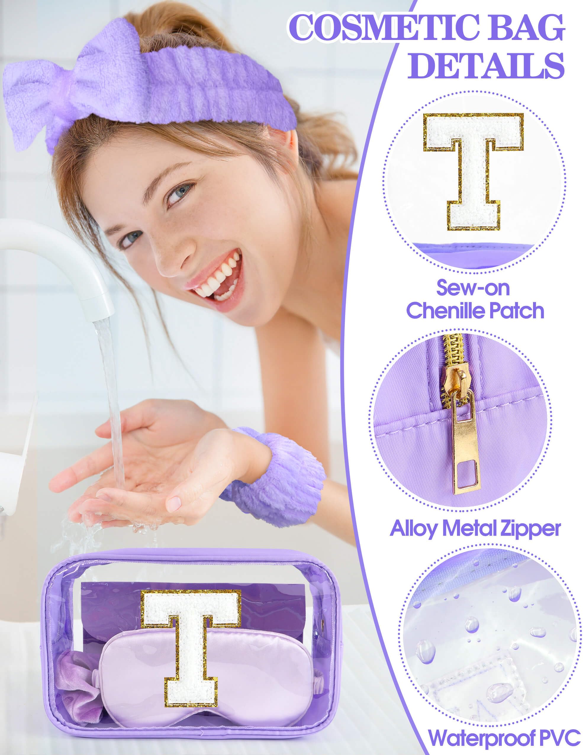 Sweet Lion Gift Sets for Women | Initial Makeup Bag & Brush Set