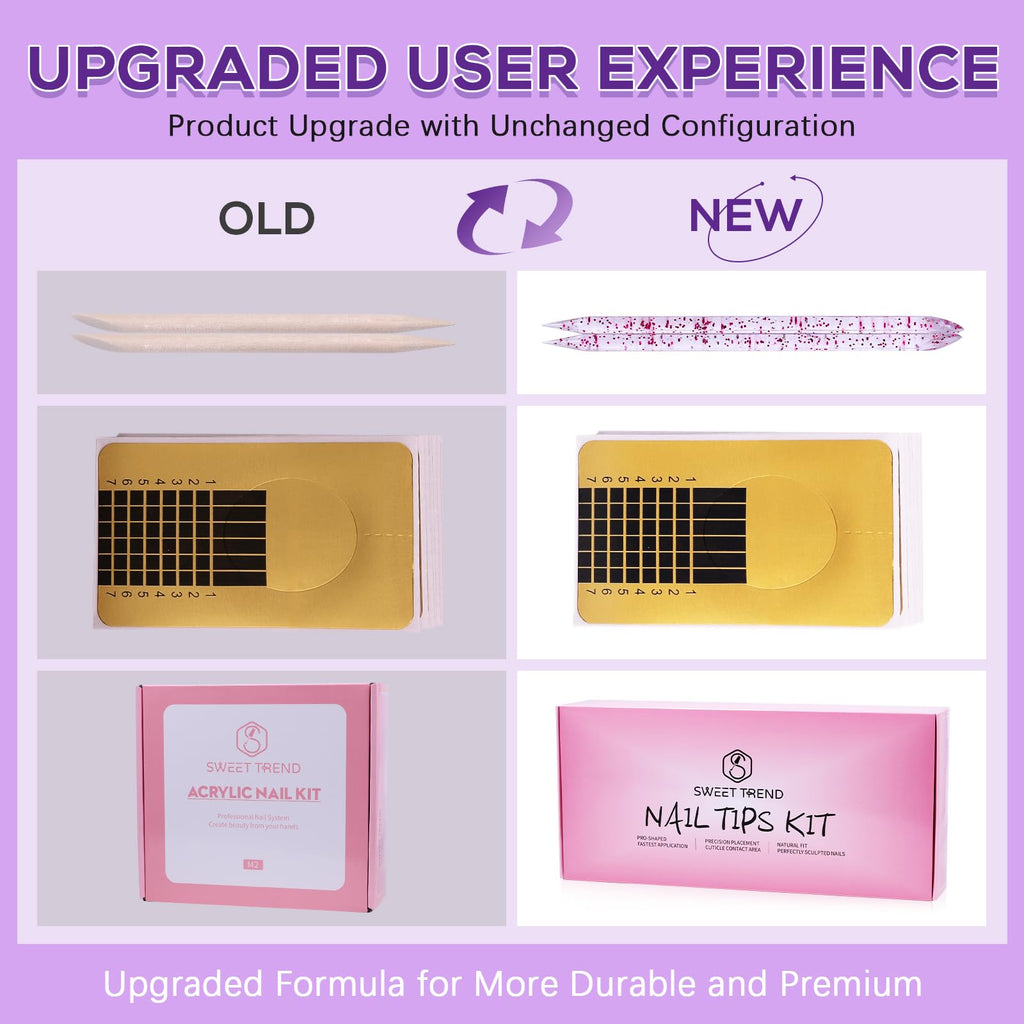 Sweet Trend Beginners Nail Kit Acrylic Set | All-in-One Starter for DIY Nail Art
