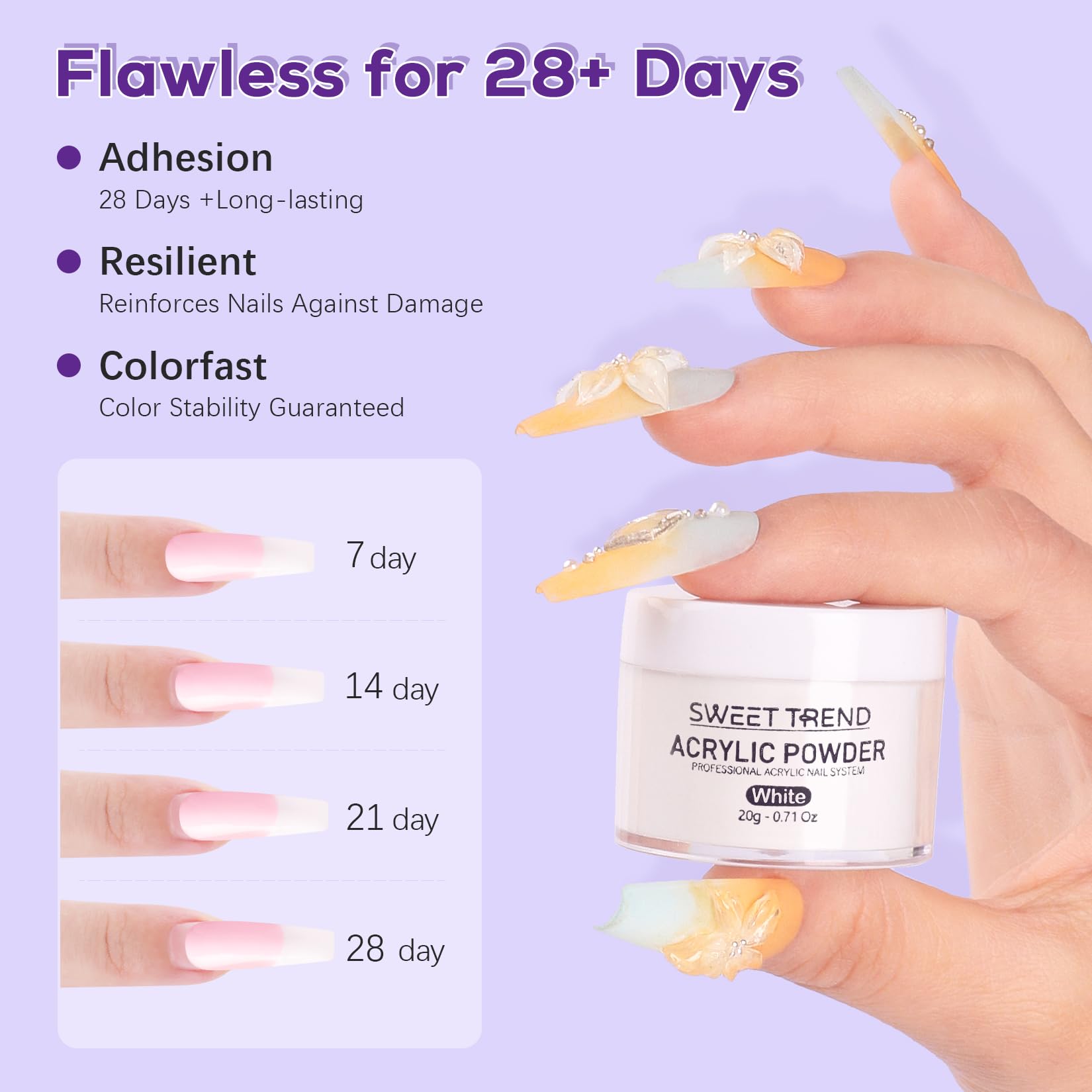 Sweet Trend Beginners Nail Kit Acrylic Set | All-in-One Starter for DIY Nail Art