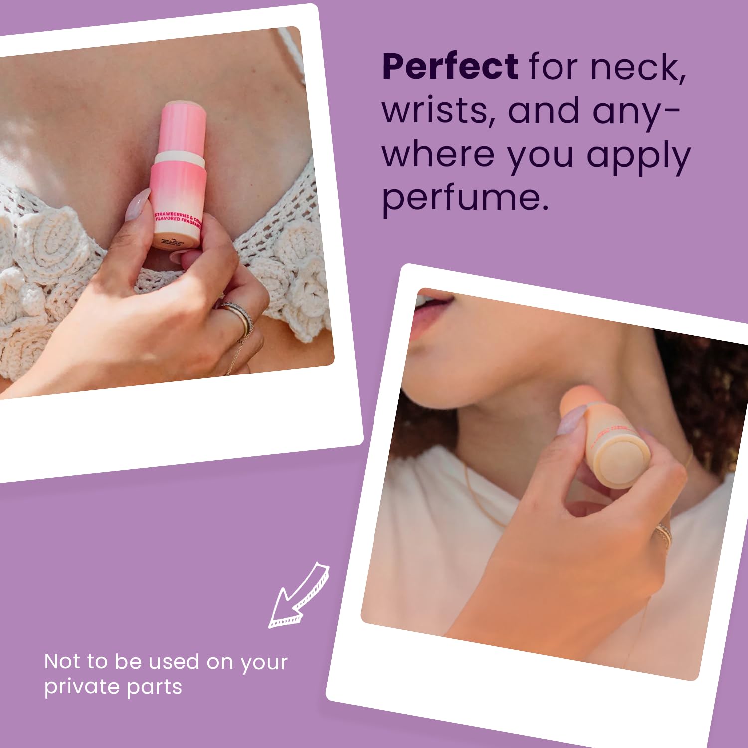Sweetums SweetSpot Flavored Solid Perfume Stick – Passion Fruit & Guava | Travel-Ready, Long-Lasting Fragrance