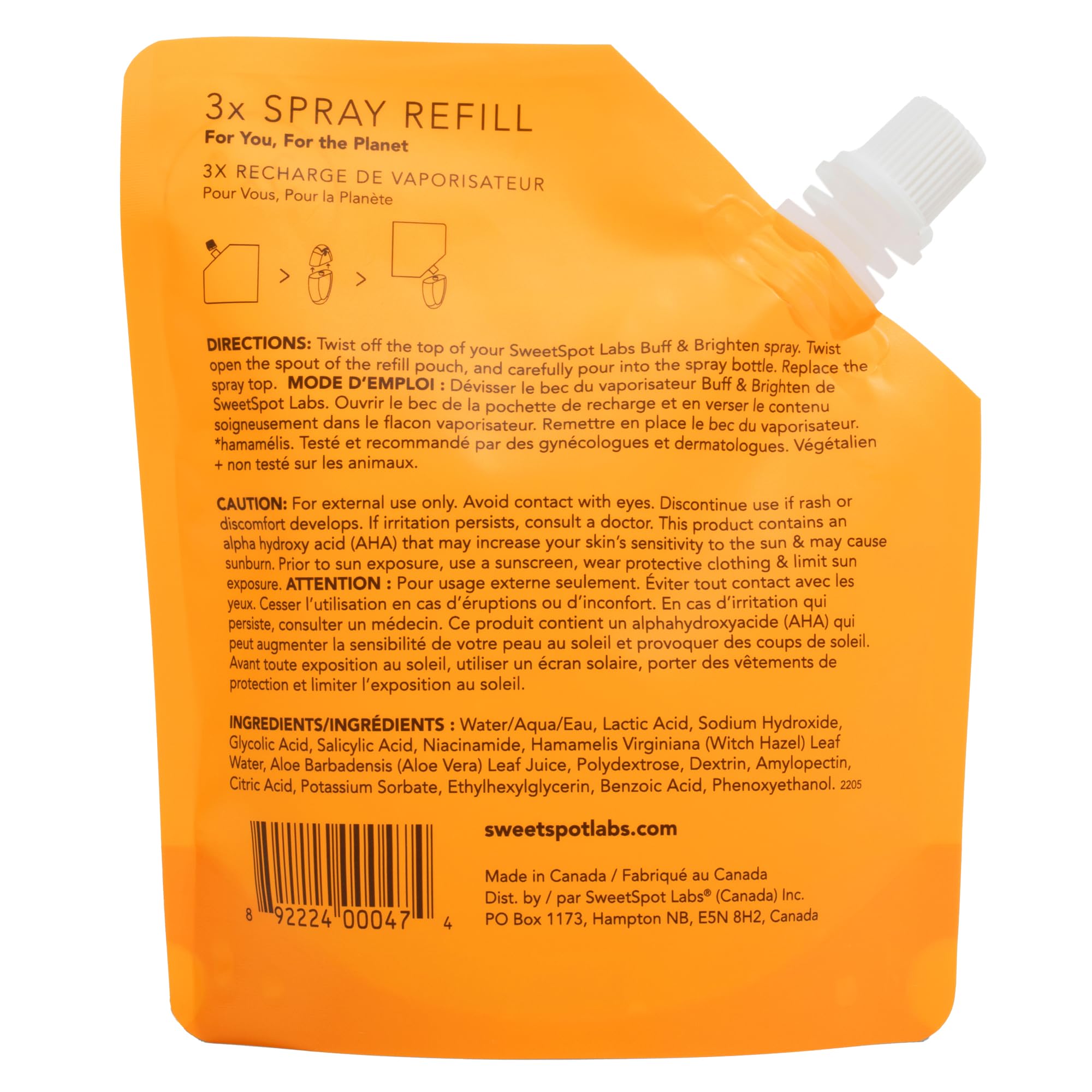 SweetSpot Labs Ingrown Hair Treatment Spray – Target Ingrown Hair, 150ml Refill Pouch
