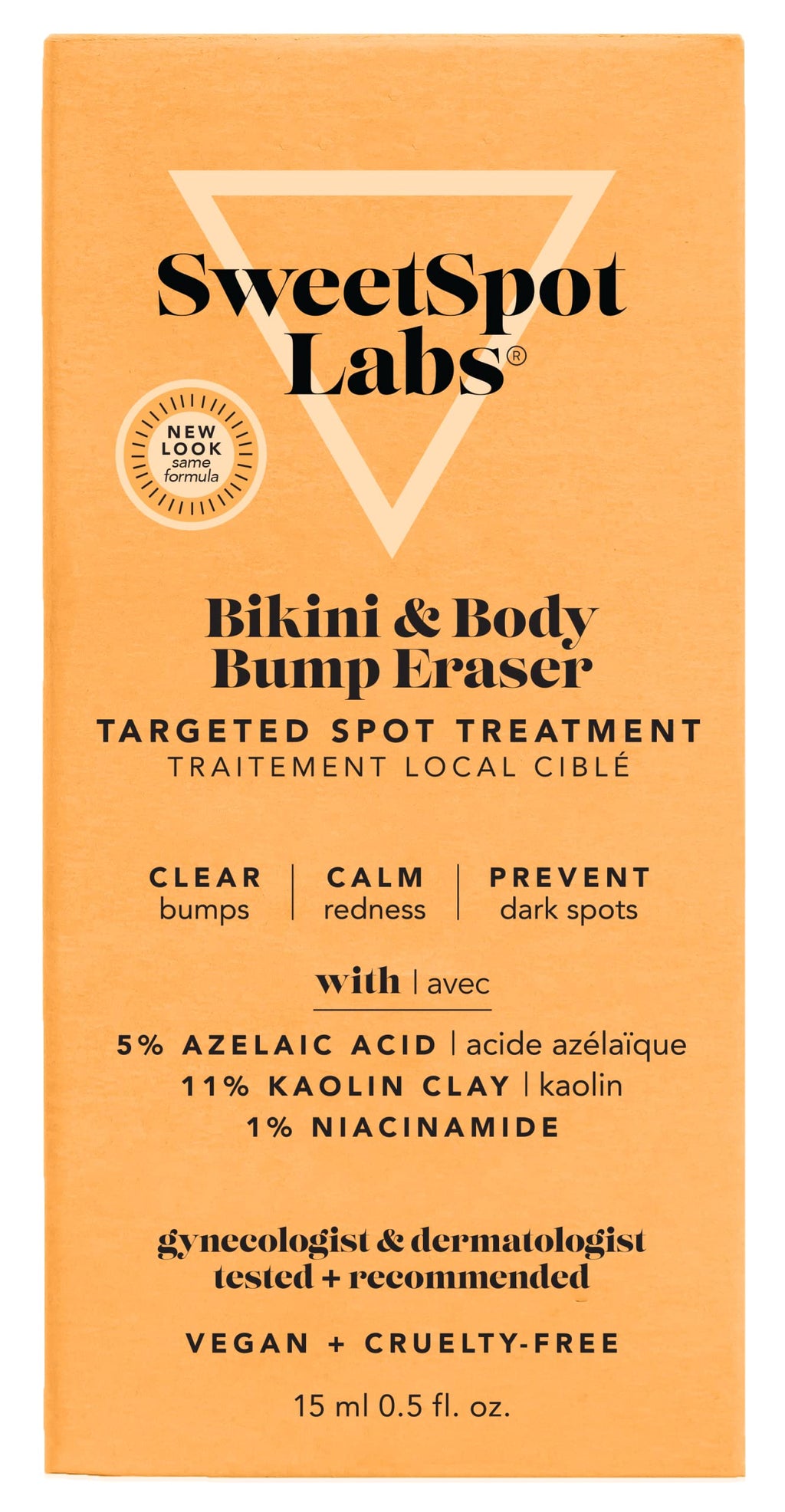 SweetSpot Labs Bikini & Body Bump Eraser – Pack of 2 x 0.5oz | Niacinamide & Bentonite Clay