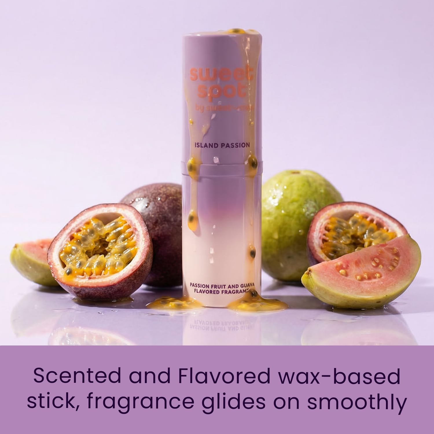 Sweetums SweetSpot Flavored Solid Perfume Stick – Passion Fruit & Guava | Travel-Ready, Long-Lasting Fragrance