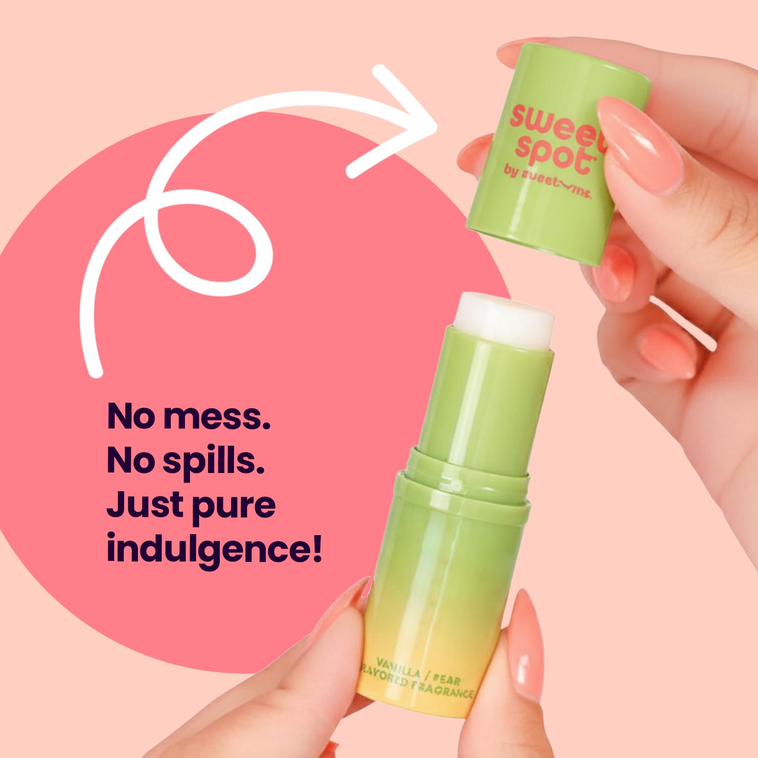 SweetSpot Vanilla Pear Solid Perfume Stick | Travel Fragrance by Sweetums