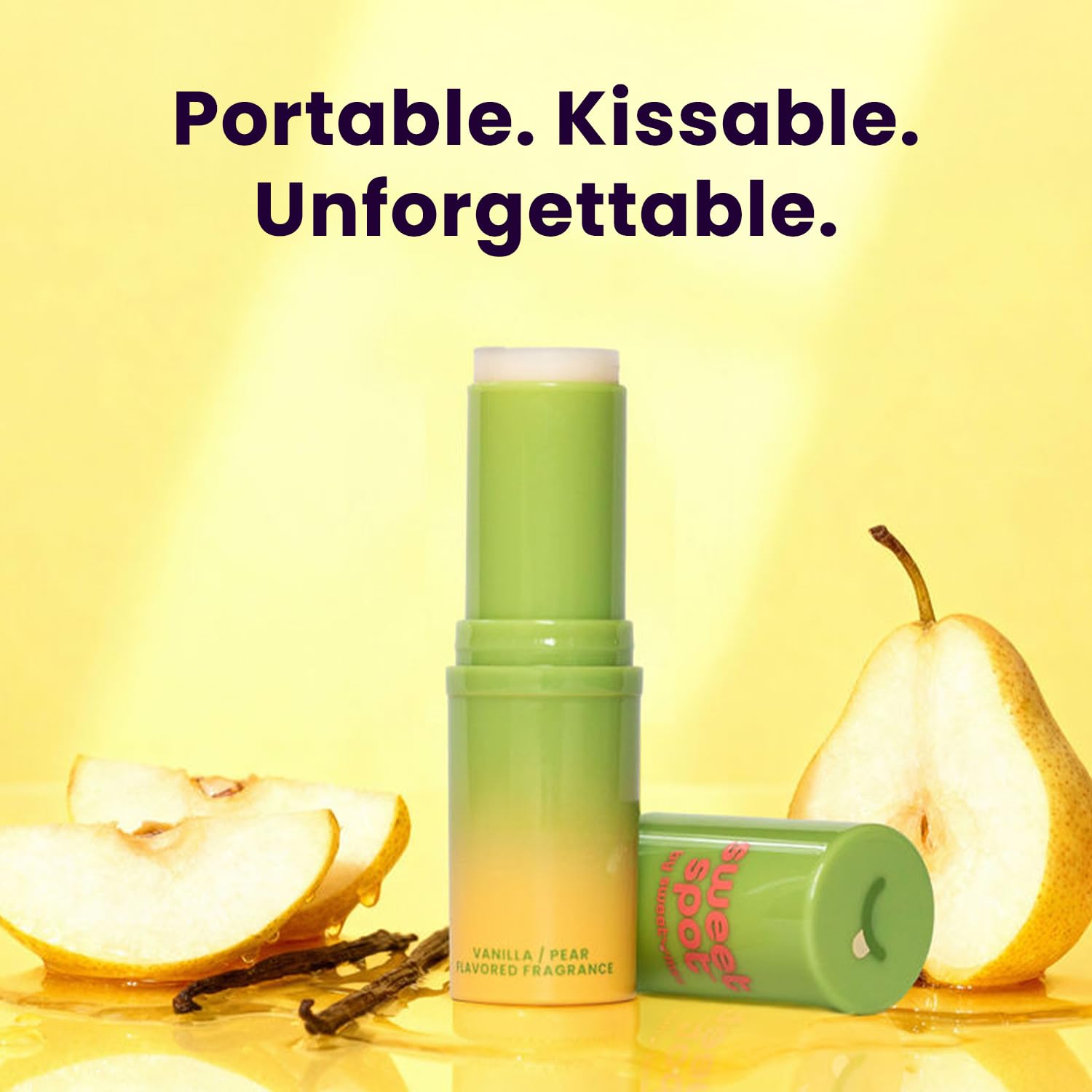 SweetSpot Vanilla Pear Solid Perfume Stick | Travel Fragrance by Sweetums
