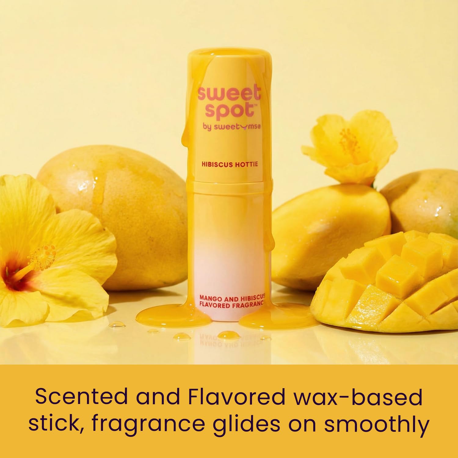 SweetSpot Mango Hibiscus Solid Perfume Stick | Portable, Long-Lasting Fragrance by Sweetums