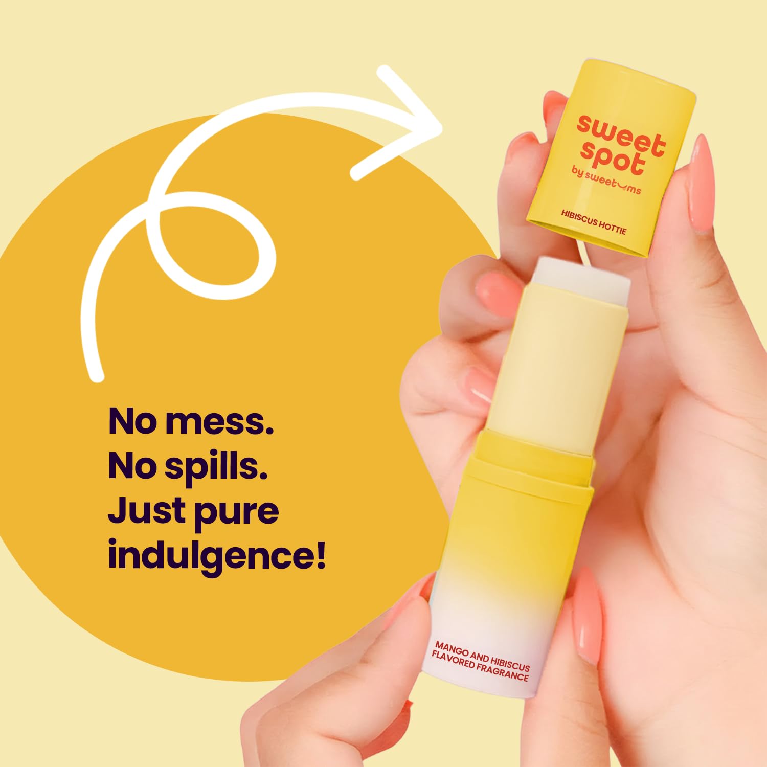 SweetSpot Mango Hibiscus Solid Perfume Stick | Portable, Long-Lasting Fragrance by Sweetums