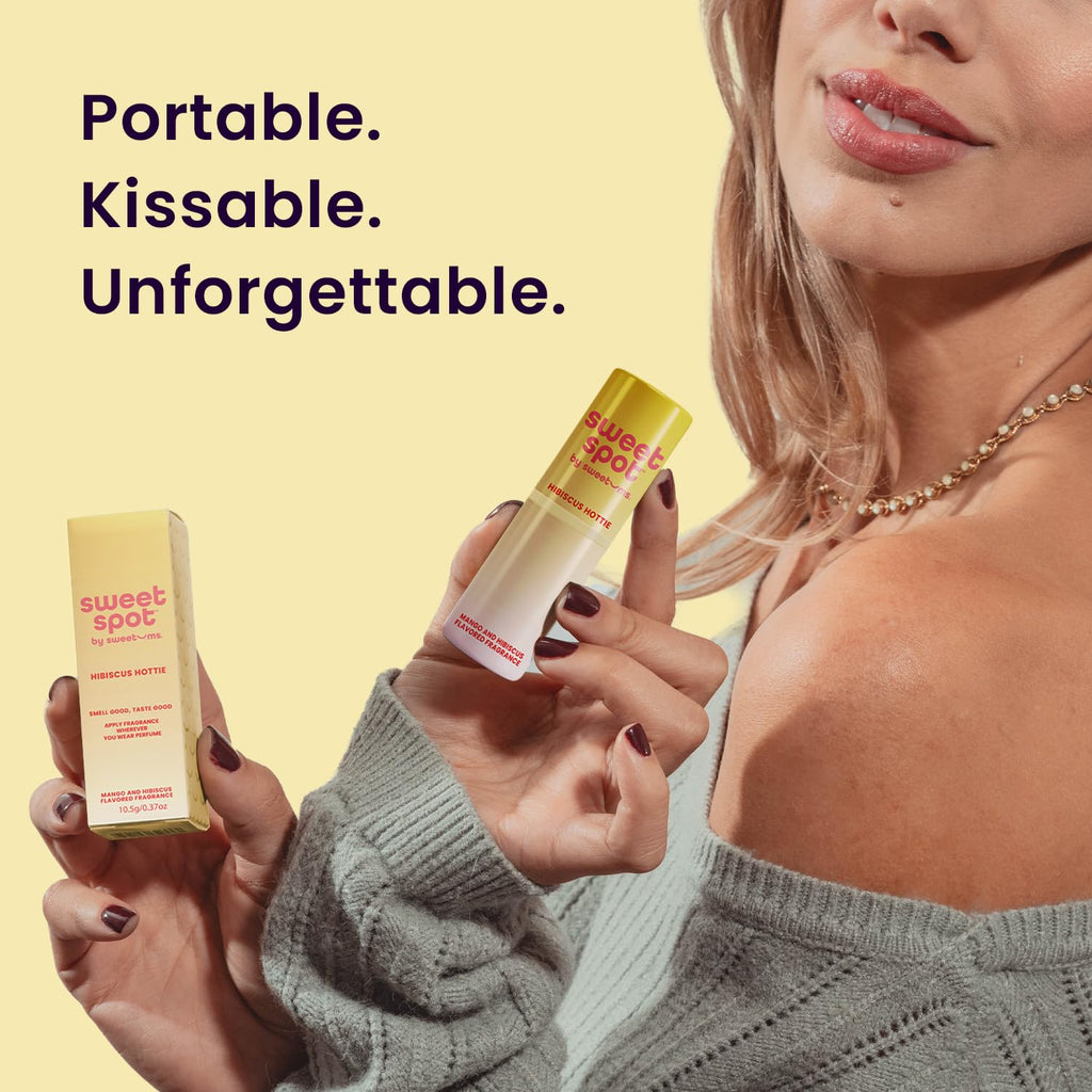 SweetSpot Mango Hibiscus Solid Perfume Stick | Portable, Long-Lasting Fragrance by Sweetums